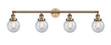  215-BB-G204-6 - Beacon - 4 Light - 42 inch - Brushed Brass - Bath Vanity Light