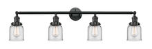  215-BK-G52 - Bell - 4 Light - 42 inch - Matte Black - Bath Vanity Light