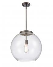  221-1S-OB-G124-16 - Athens - 1 Light - 16 inch - Oil Rubbed Bronze - Cord hung - Pendant