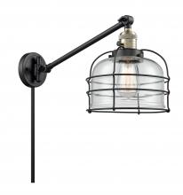  237-BAB-G72-CE - Bell Cage - 1 Light - 8 inch - Black Antique Brass - Swing Arm