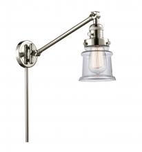  237-PN-G182S - Canton - 1 Light - 8 inch - Polished Nickel - Swing Arm