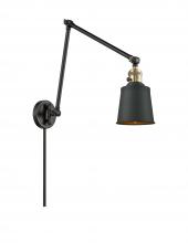  238-BAB-M9-BK - Addison - 1 Light - 8 inch - Black Antique Brass - Swing Arm