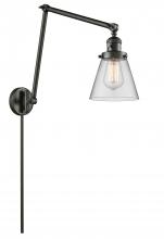  238-OB-G62 - Cone - 1 Light - 8 inch - Oil Rubbed Bronze - Swing Arm