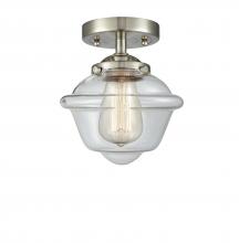  284-1C-SN-G532 - Oxford - 1 Light - 8 inch - Brushed Satin Nickel - Semi-Flush Mount