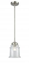  284-1S-SN-G182 - Canton - 1 Light - 6 inch - Brushed Satin Nickel - Cord hung - Mini Pendant