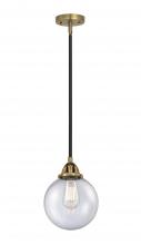  288-1S-BAB-G204-8 - Beacon - 1 Light - 8 inch - Black Antique Brass - Cord hung - Mini Pendant