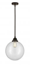  288-1S-OB-G202-12 - Beacon - 1 Light - 12 inch - Oil Rubbed Bronze - Cord hung - Mini Pendant