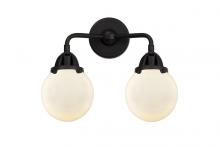  288-2W-BK-G201-6 - Beacon - 2 Light - 14 inch - Matte Black - Bath Vanity Light