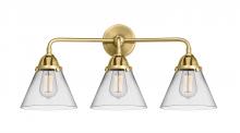  288-3W-SG-G42 - Cone - 3 Light - 26 inch - Satin Gold - Bath Vanity Light