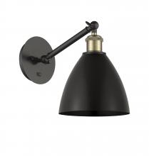  317-1W-BAB-MBD-75-BK - Bristol - 1 Light - 8 inch - Black Antique Brass - Sconce