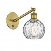  317-1W-BB-G1215-6 - Athens Water Glass - 1 Light - 6 inch - Brushed Brass - Sconce