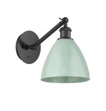  317-1W-BK-MBD-75-SF - Plymouth - 1 Light - 8 inch - Matte Black - Sconce