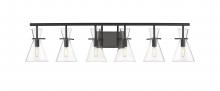  354-6W-BK-CL-LED - Colden - 6 Light - 45 inch - Matte Black - Bath Vanity Light