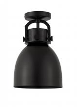  410-1F-BK-M412-8BK - Newton Bell - 1 Light - 8 inch - Matte Black - Flush Mount