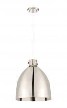 Innovations Lighting 410-1PL-PN-M412-16PN - Newton Bell - 1 Light - 16 inch - Polished Nickel - Cord hung - Pendant