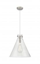  410-1PL-SN-G411-18CL - Newton Cone - 1 Light - 18 inch - Satin Nickel - Cord hung - Pendant