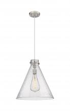  410-1PL-SN-G411-18SDY - Newton Cone - 1 Light - 18 inch - Satin Nickel - Cord hung - Pendant