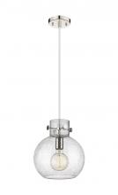  410-1PM-PN-G410-10SDY - Newton Sphere - 1 Light - 10 inch - Polished Nickel - Cord hung - Mini Pendant