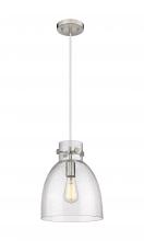  410-1PM-SN-G412-10SDY - Newton Bell - 1 Light - 10 inch - Satin Nickel - Cord hung - Pendant