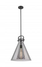  410-1SL-BK-G411-16SM - Newton Cone - 1 Light - 16 inch - Matte Black - Pendant