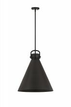  410-1SL-BK-M411-18BK - Newton Cone - 1 Light - 18 inch - Matte Black - Pendant