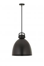  410-1SL-BK-M412-14BK - Newton Bell - 1 Light - 14 inch - Matte Black - Pendant