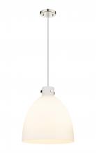  410-3PL-PN-G412-16WH - Newton Bell - 3 Light - 16 inch - Polished Nickel - Cord hung - Pendant