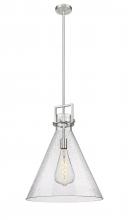  411-1SL-SN-G411-18SDY - Newton Cone - 1 Light - 18 inch - Brushed Satin Nickel - Cord hung - Pendant