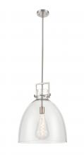  411-1SL-SN-G412-16CL - Newton Bell - 1 Light - 16 inch - Satin Nickel - Pendant