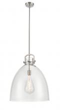  412-1S-SN-18CL - Newton Bell - 1 Light - 18 inch - Brushed Satin Nickel - Cord hung - Pendant