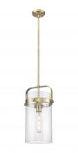  413-1SM-BB-G413-1S-8SDY - Pilaster - 1 Light - 8 inch Glass - Brushed Brass - Pendant