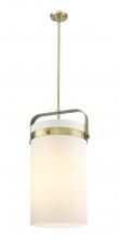  413-4SL-BB-G413-4S-12WH - Pilaster - 4 Light - 12 inch - Brushed Brass - Pendant