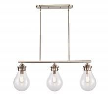 Innovations Lighting 414-3I-SN-8CL - Genesis - 3 Light - 39 inch - Satin Nickel - Cord hung - Island Light