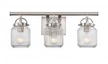  416-3W-SN-G416-6CL - Latreille - 3 Light - 22 inch - Satin Nickel - Bath Vanity Light