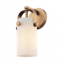  423-1W-BB-G423-7WH - Pilaster - 1 Light - 7 inch Long Glass - Brushed Brass - Sconce