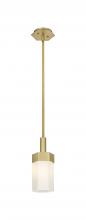  427-1S-BB-G427-9WH - Claverack - 1 Light - 6 inch - Brushed Brass - Pendant