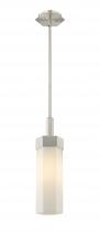  427-1S-SN-G427-14WH - Claverack - 1 Light - 6 inch - Satin Nickel - Pendant