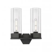  427-2W-BK-G427-14CL - Claverack - 2 Light - 13 inch - Matte Black - Bath Vanity Light