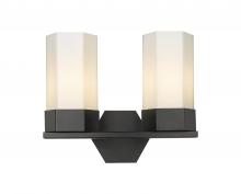  427-2W-BK-G427-9WH - Claverack - 2 Light - 13 inch - Matte Black - Bath Vanity Light