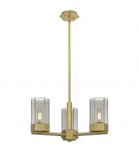  427-3CR-BB-G427-9SM - Claverack - 3 Light - 22 inch - Brushed Brass - Pendant