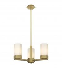  427-3CR-BB-G427-9WH - Claverack - 3 Light - 22 inch - Brushed Brass - Pendant