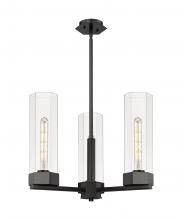  427-3CR-BK-G427-14CL - Claverack - 3 Light - 22 inch - Matte Black - Pendant