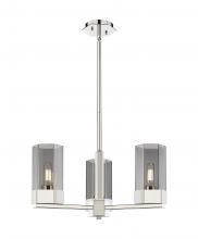  427-3CR-PN-G427-9SM - Claverack - 3 Light - 22 inch - Polished Nickel - Pendant