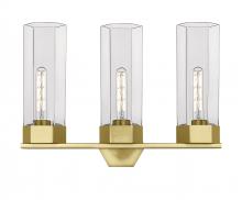  427-3W-BB-G427-14CL - Claverack - 3 Light - 22 inch - Brushed Brass - Bath Vanity Light