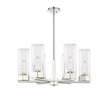  427-6CR-PN-G427-14CL - Claverack - 6 Light - 28 inch - Polished Nickel - Chandelier