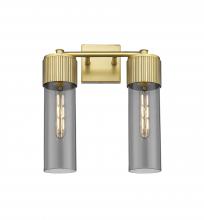  428-2W-BB-G428-12SM - Bolivar - 2 Light - 14 inch - Brushed Brass - Bath Vanity Light