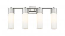  428-4W-SN-G428-12WH - Bolivar - 4 Light - 31 inch - Satin Nickel - Bath Vanity Light