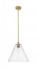 Innovations Lighting 434-1S-BB-GBC-122 - Crown Point - 1 Light - 12 inch - Brushed Brass - Pendant