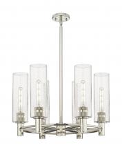  434-6CR-PN-G434-12SDY - Crown Point - 6 Light - 24 inch - Polished Nickel - Chandelier