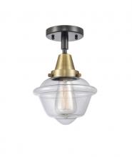  447-1C-BAB-G532 - Oxford - 1 Light - 8 inch - Black Antique Brass - Flush Mount